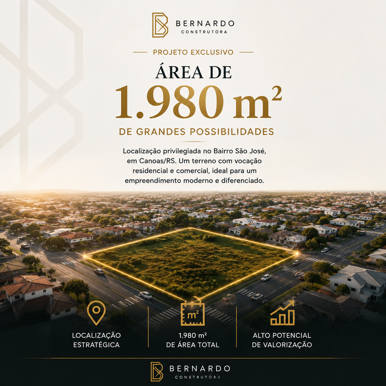 Arte área de 1.980 metros quadrados